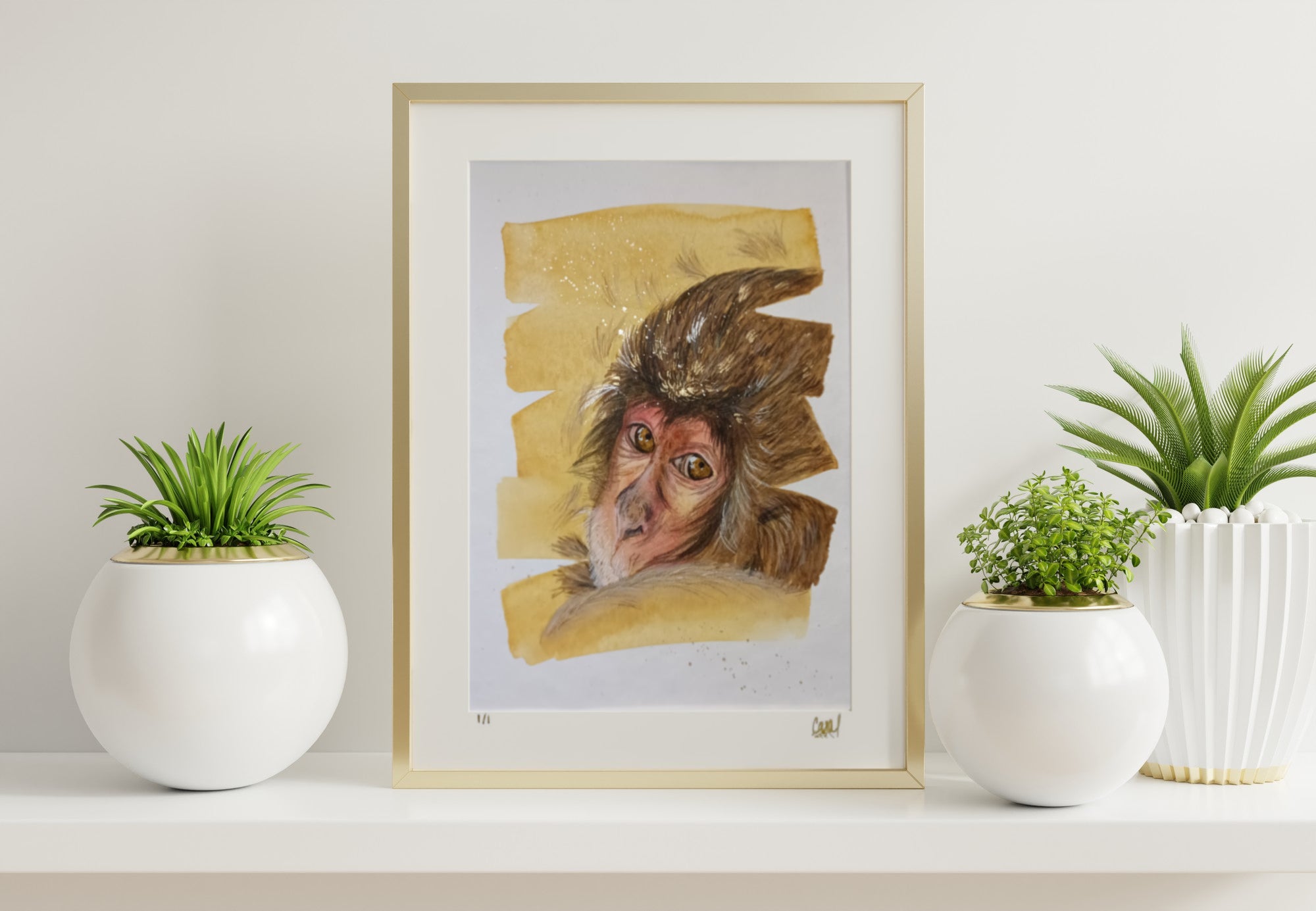 Portrait of a Monkey - Original Watercolour Painting