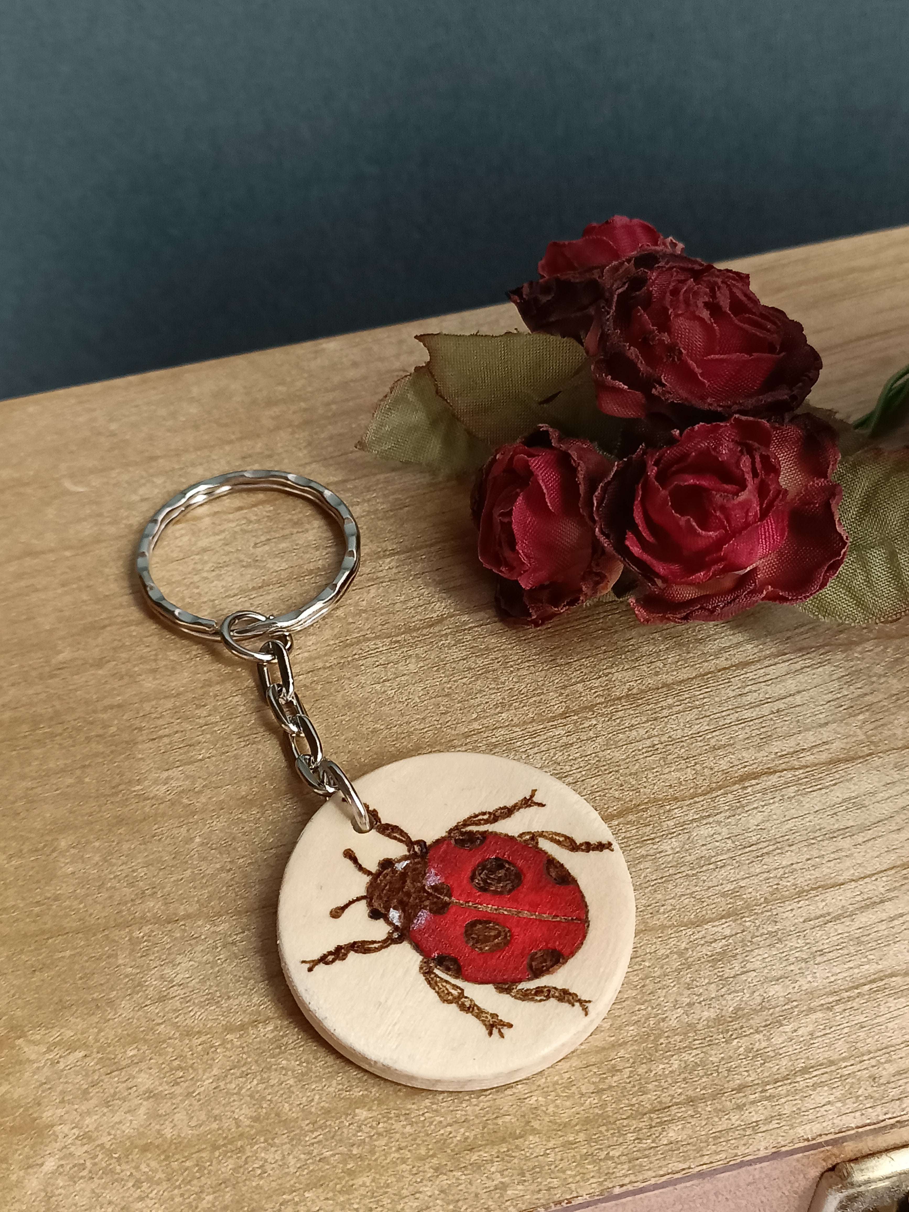 Ladybird Insect Keyring