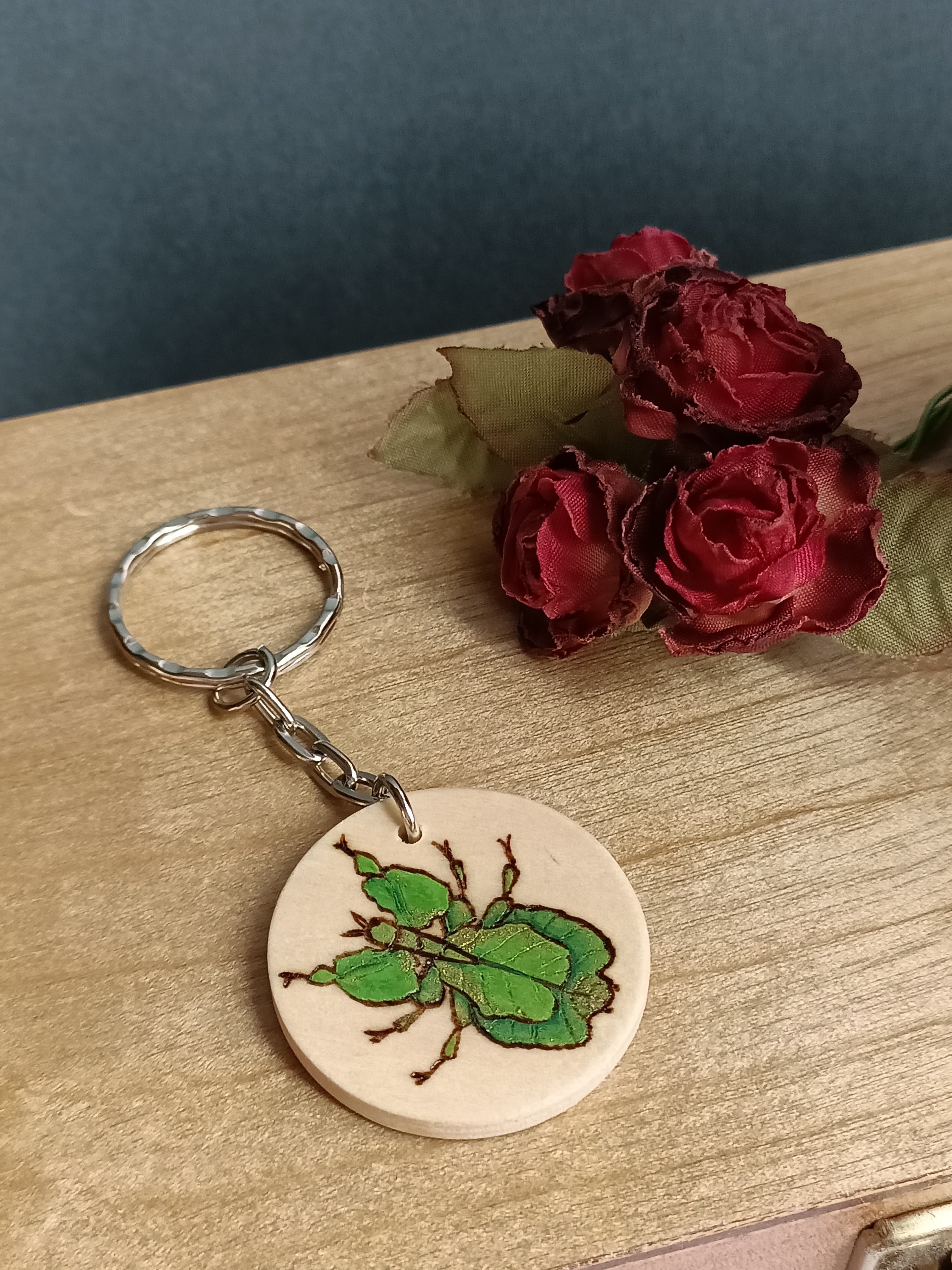 Walking Leaf Insect Keyring
