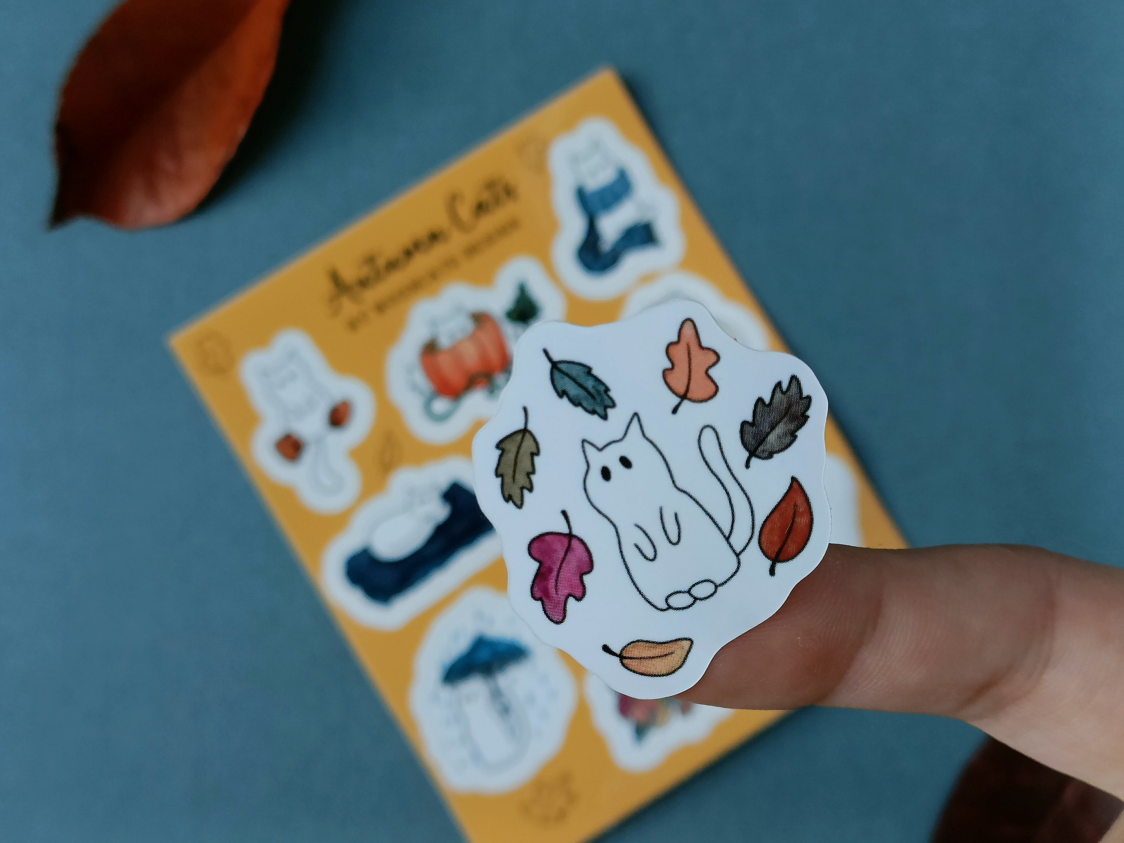 Autumn Cats Sticker Sheet