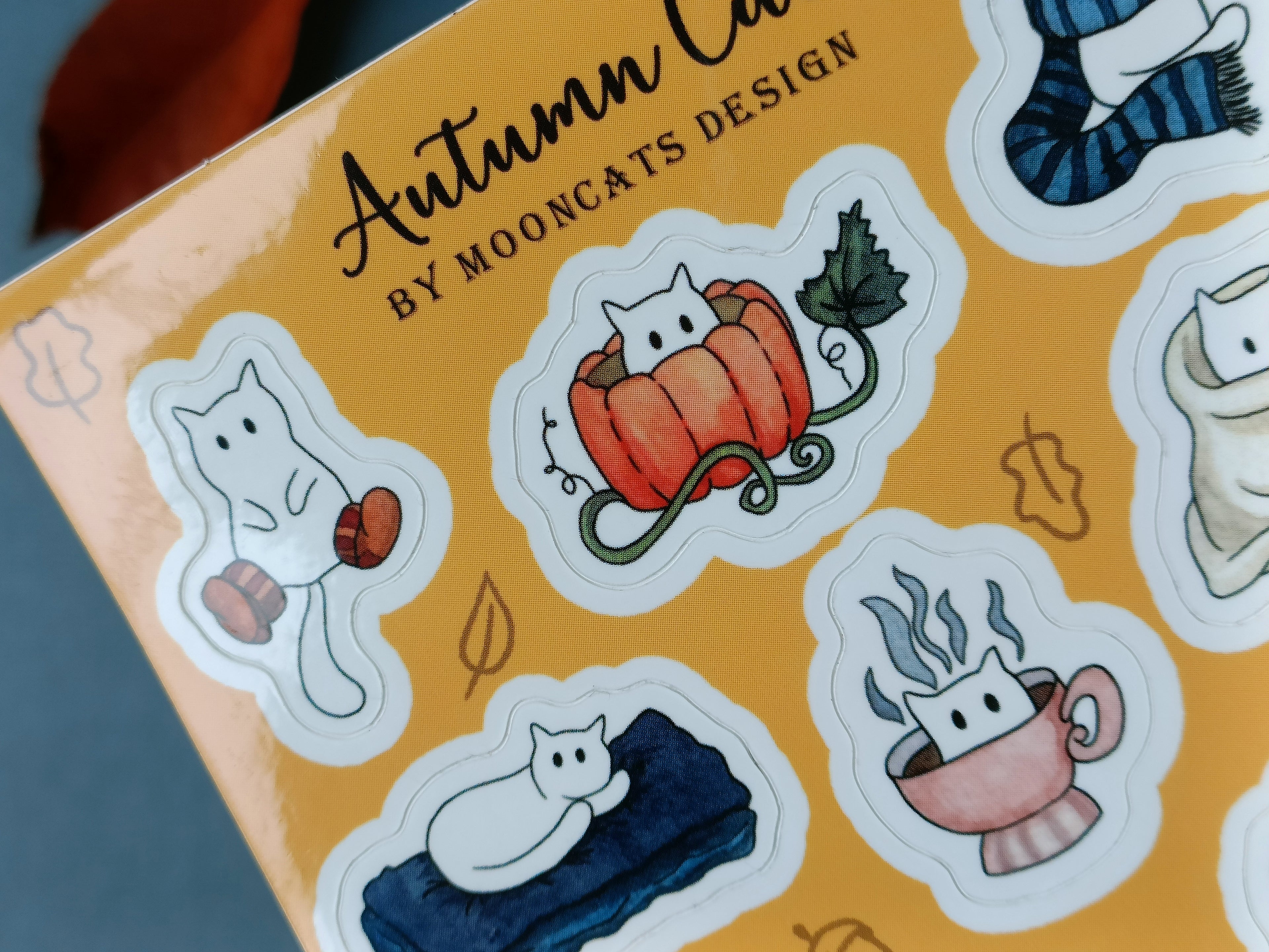 Autumn Cats Sticker Sheet