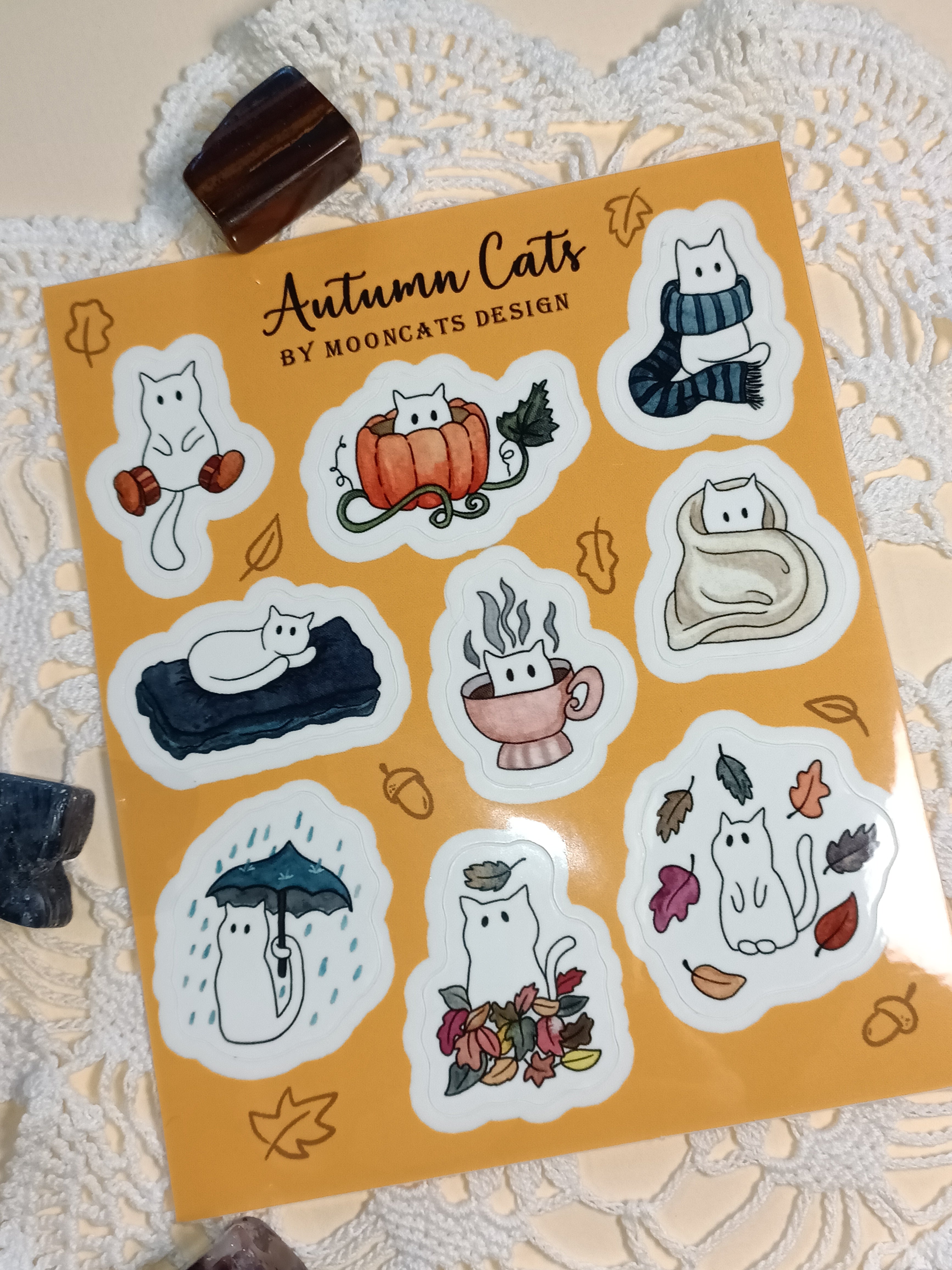 Autumn Cats Sticker Sheet