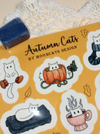 Autumn Cats Sticker Sheet
