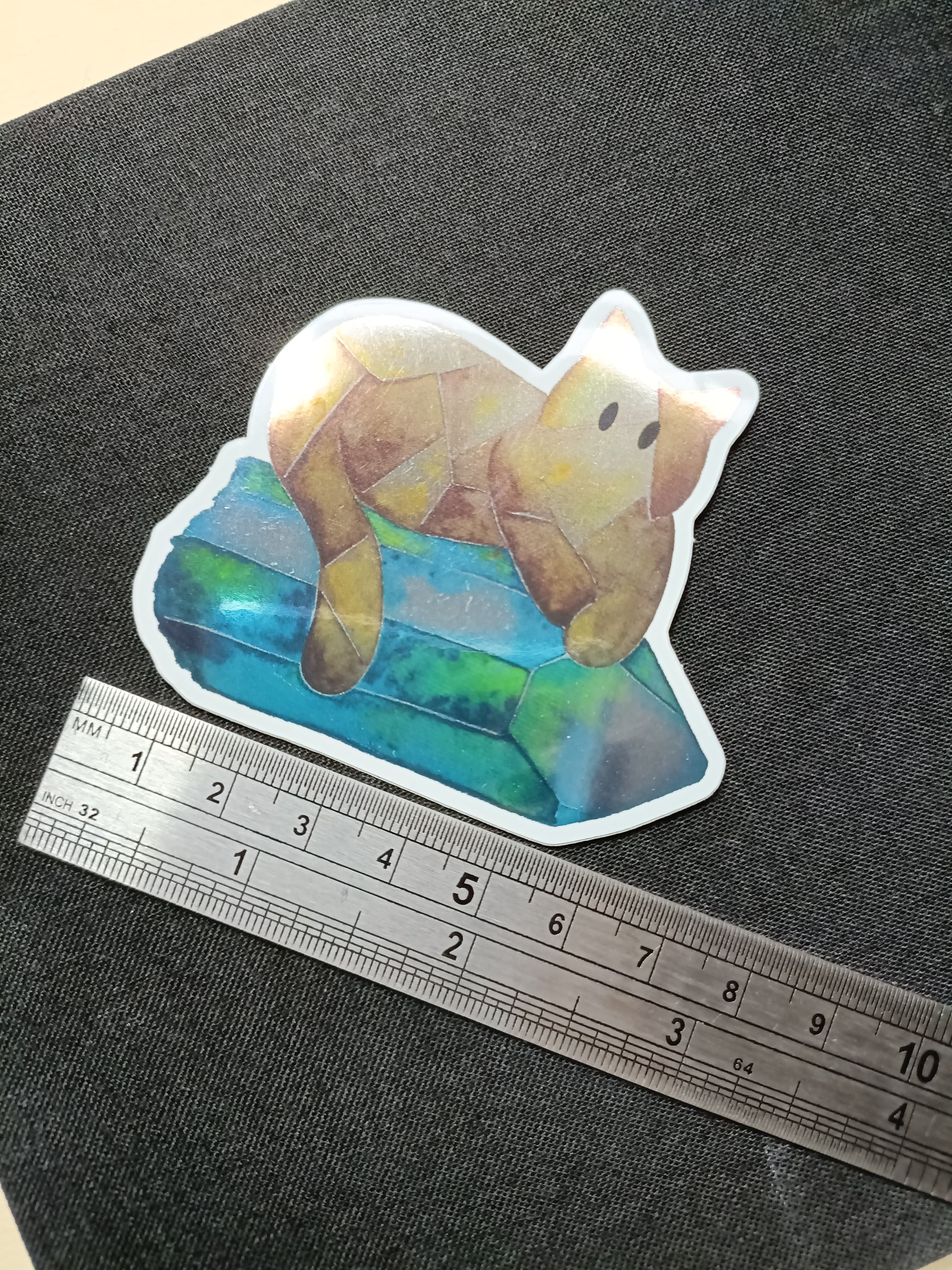 Crystal Cat Vinyl Sticker