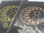Gold and rose-gold foil next to each other for colour distinction.