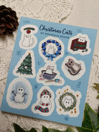 Christmas Cats Sticker Sheet