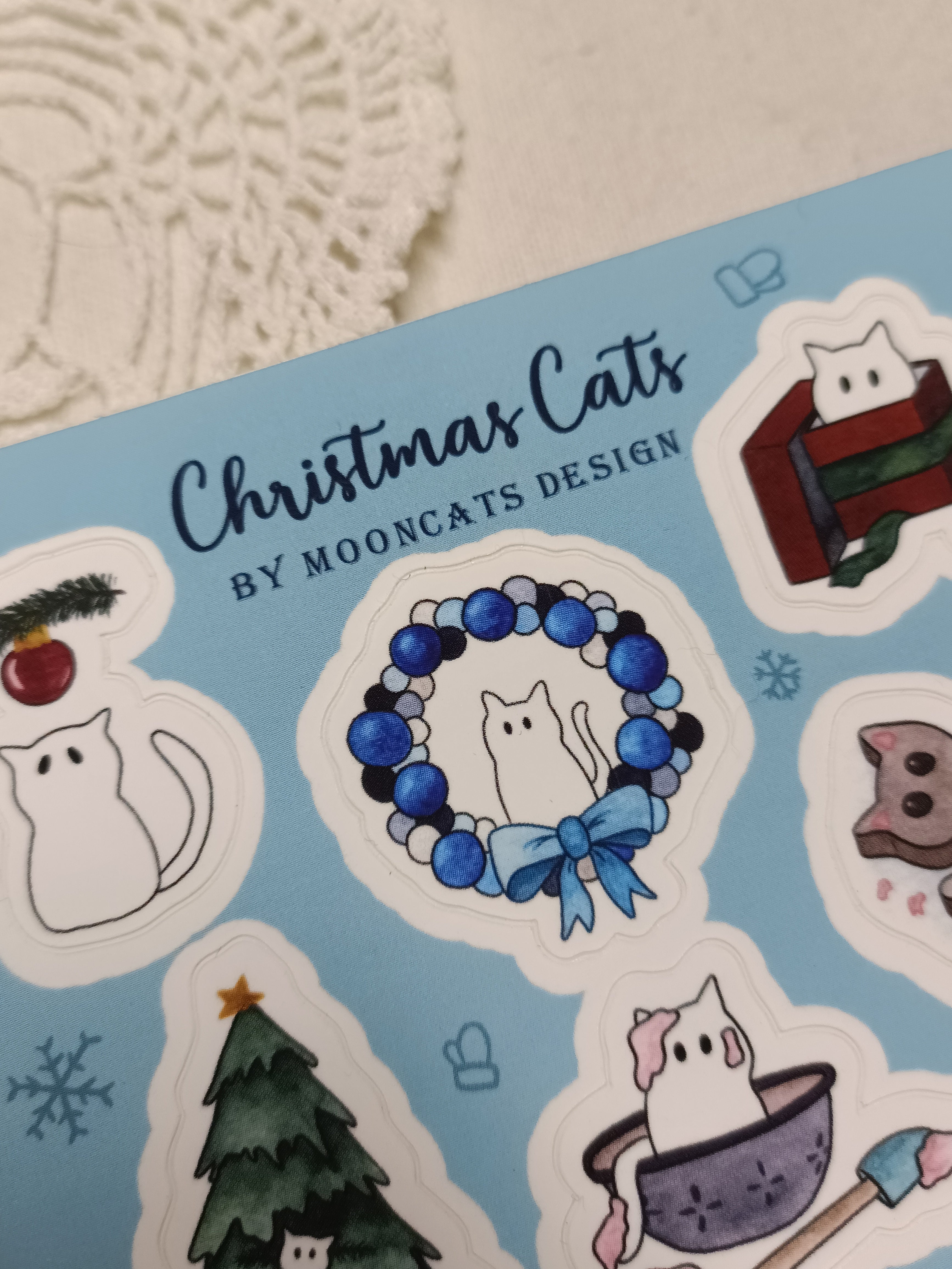 Christmas Cats Sticker Sheet