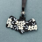 Silver Bat - Clay Ornament