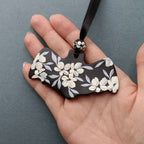 Silver Bat - Clay Ornament