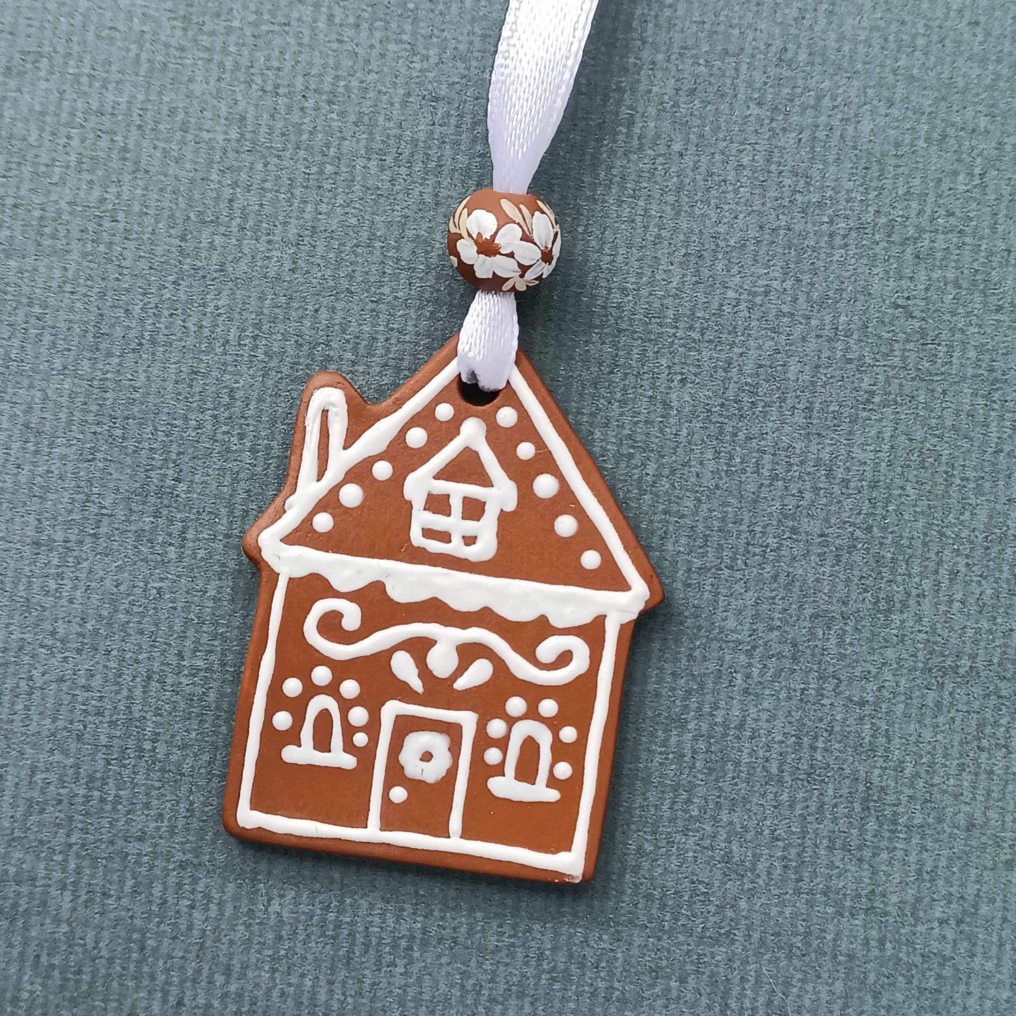 Gingerbread House 2 - Clay Ornament