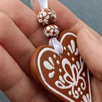 Gingerbread Heart - Clay Ornament