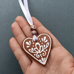 Gingerbread Heart - Clay Ornament