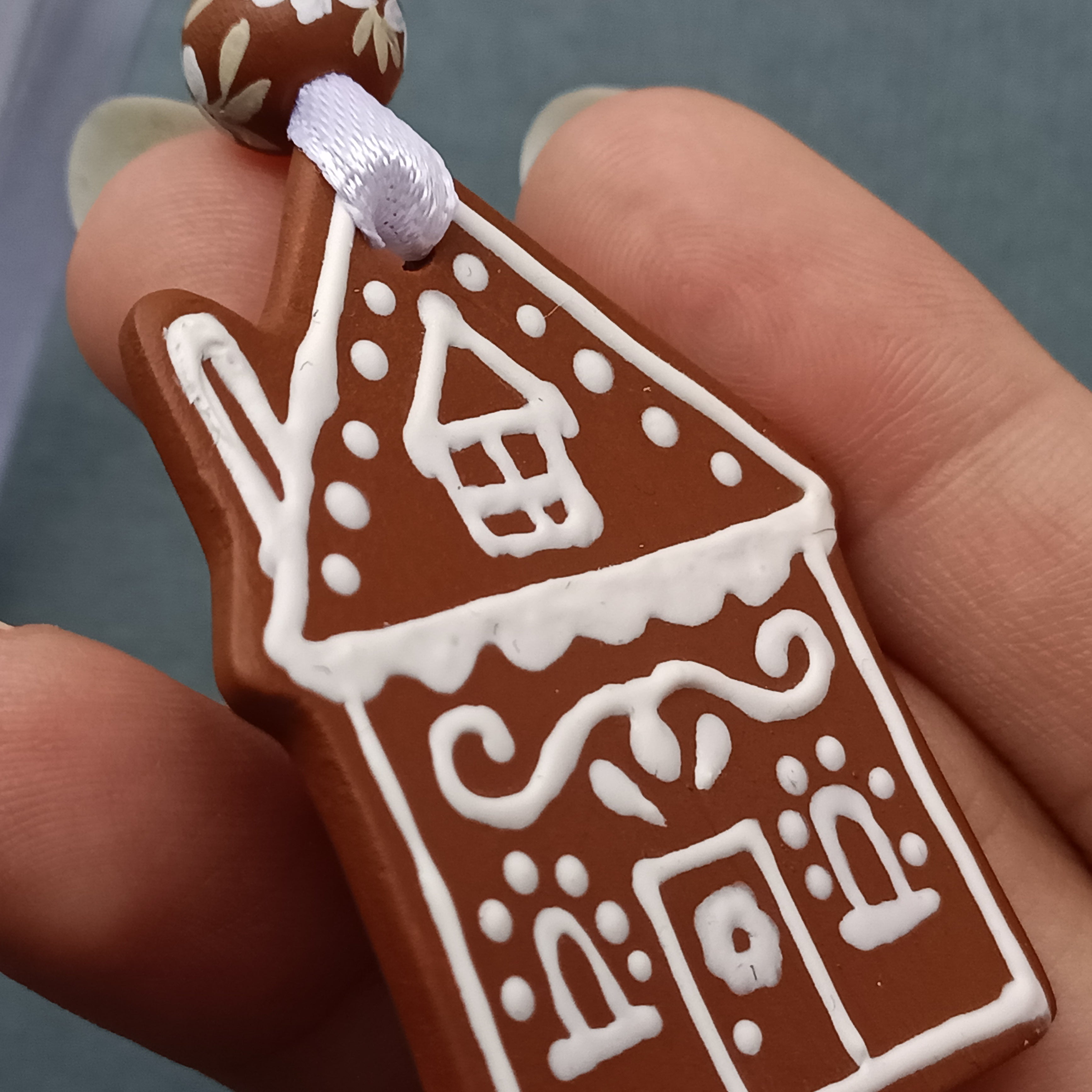 Gingerbread House 2 - Clay Ornament