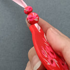 Hot Pink Flowers Bauble - Clay Ornament