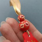 Creamy Flowers Bauble - Clay Ornament