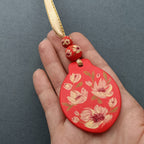 Creamy Flowers Bauble - Clay Ornament