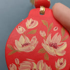 Creamy Flowers Bauble - Clay Ornament