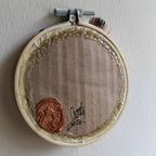 Seasonal Leaves - Small Embroidery with Feathers