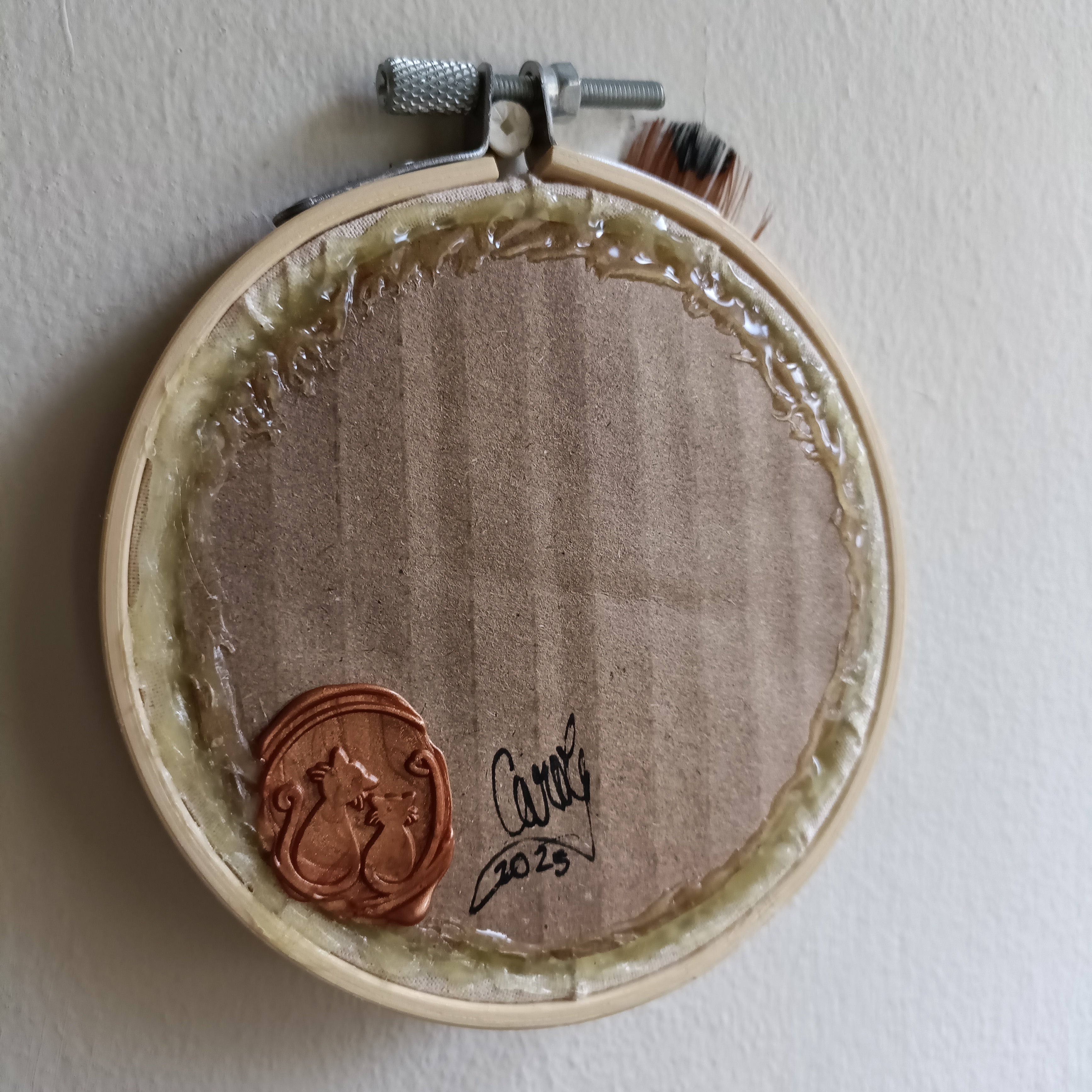 Seasonal Leaves - Small Embroidery with Feathers