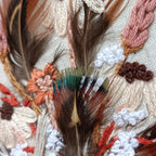 Autumnal Bouquet - Medium Embroidery with Feathers
