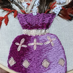 Autumnal Bouquet - Medium Embroidery with Feathers