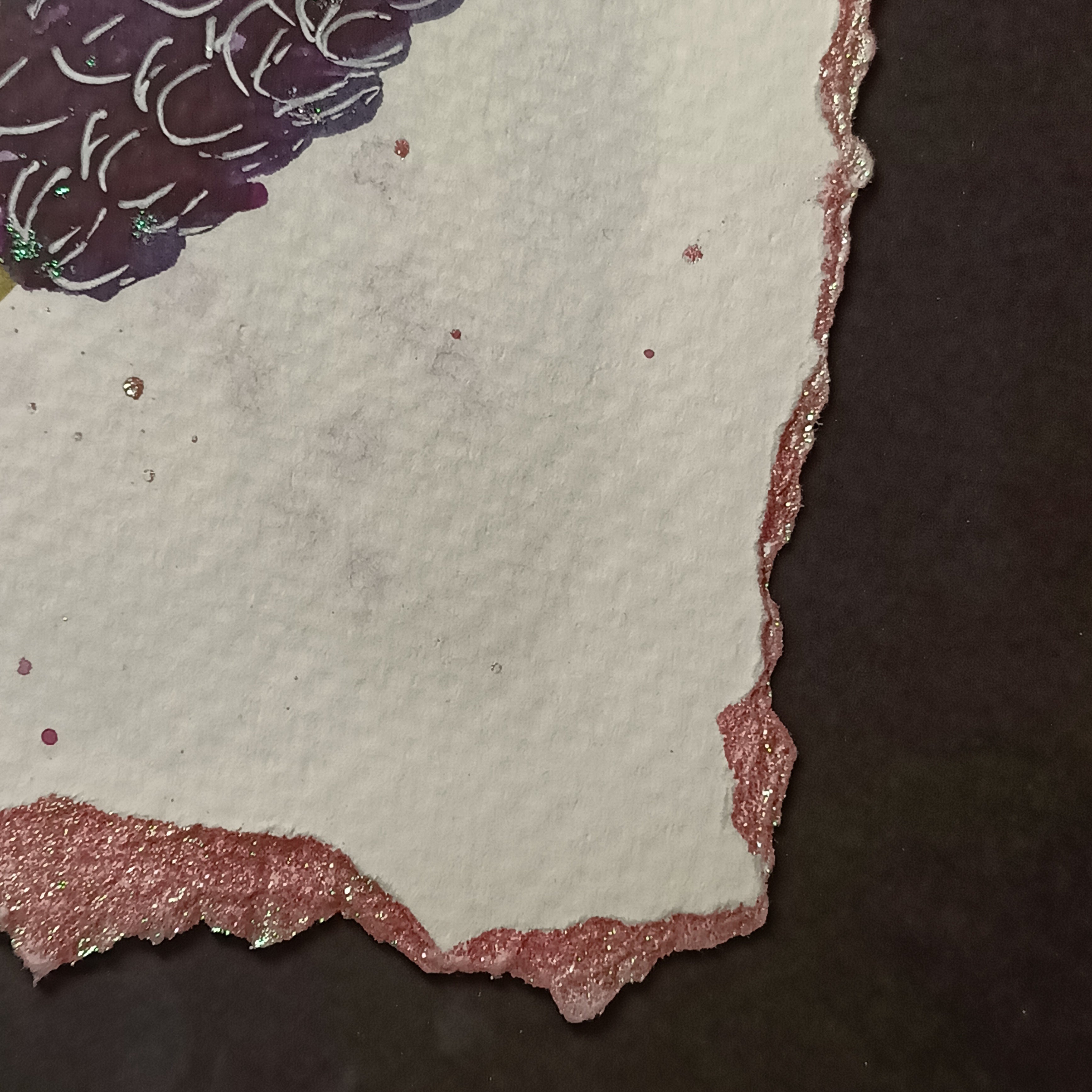 Lavender on Black - Original Watercolour Illustration