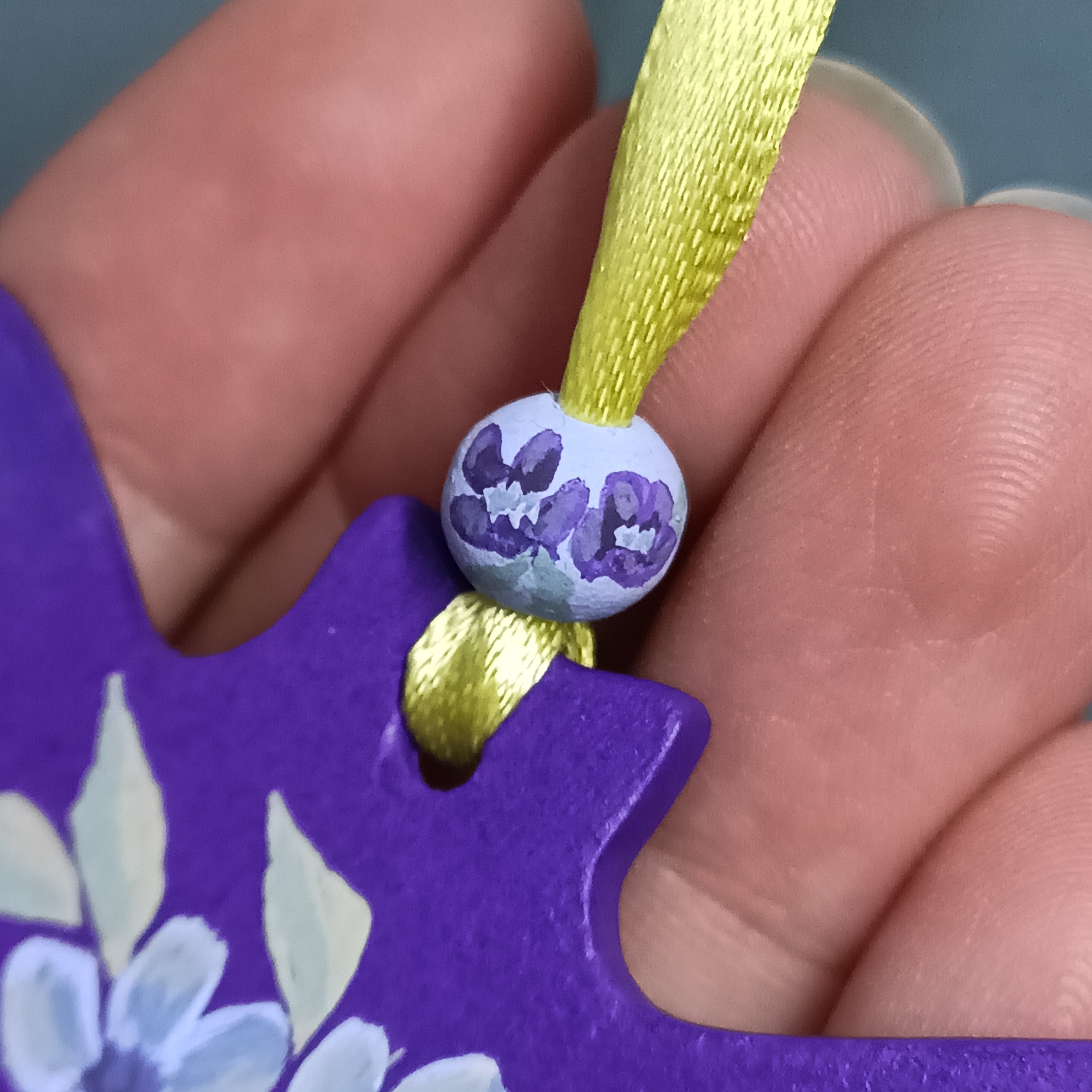 Purple Bat - Clay Ornament