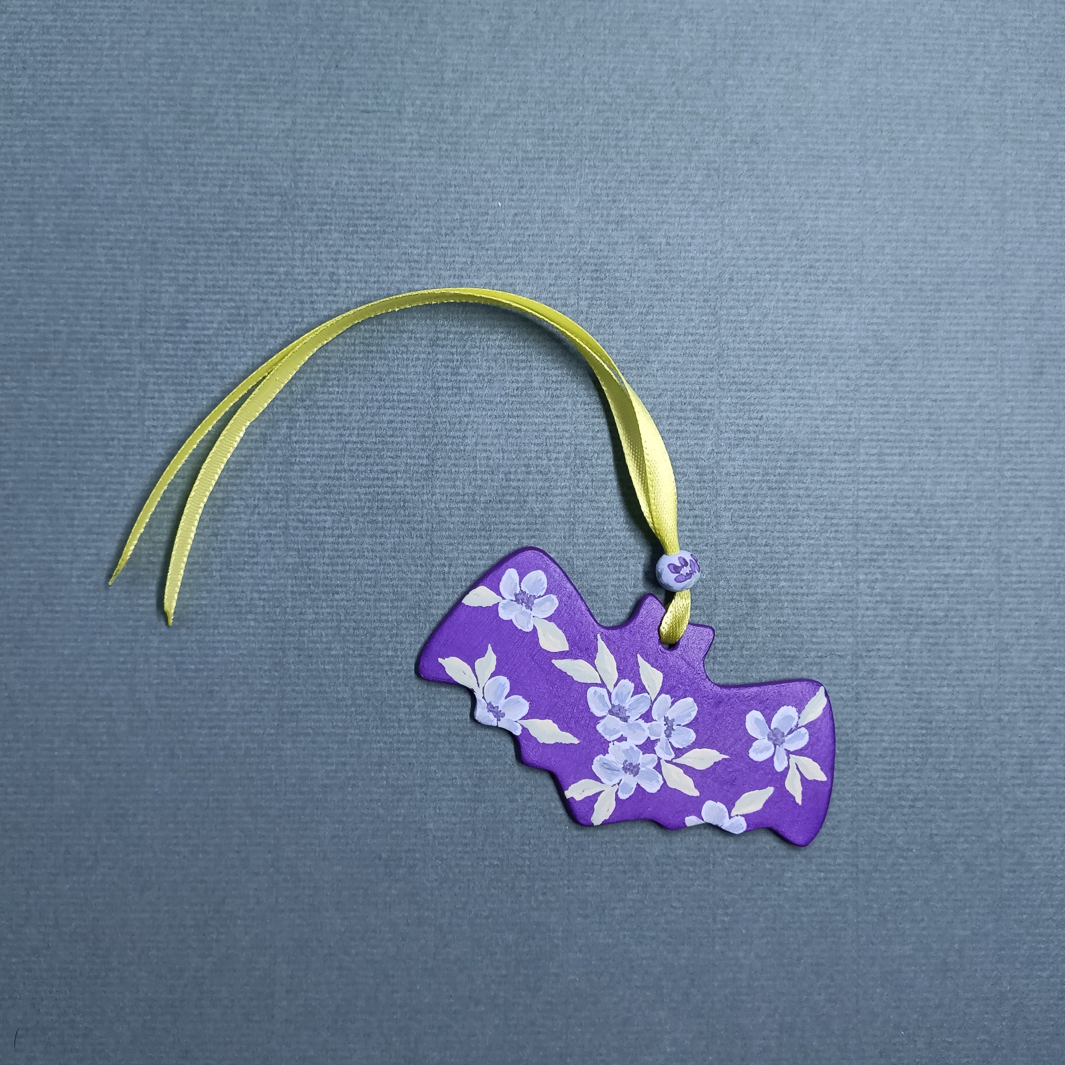 Purple Bat - Clay Ornament