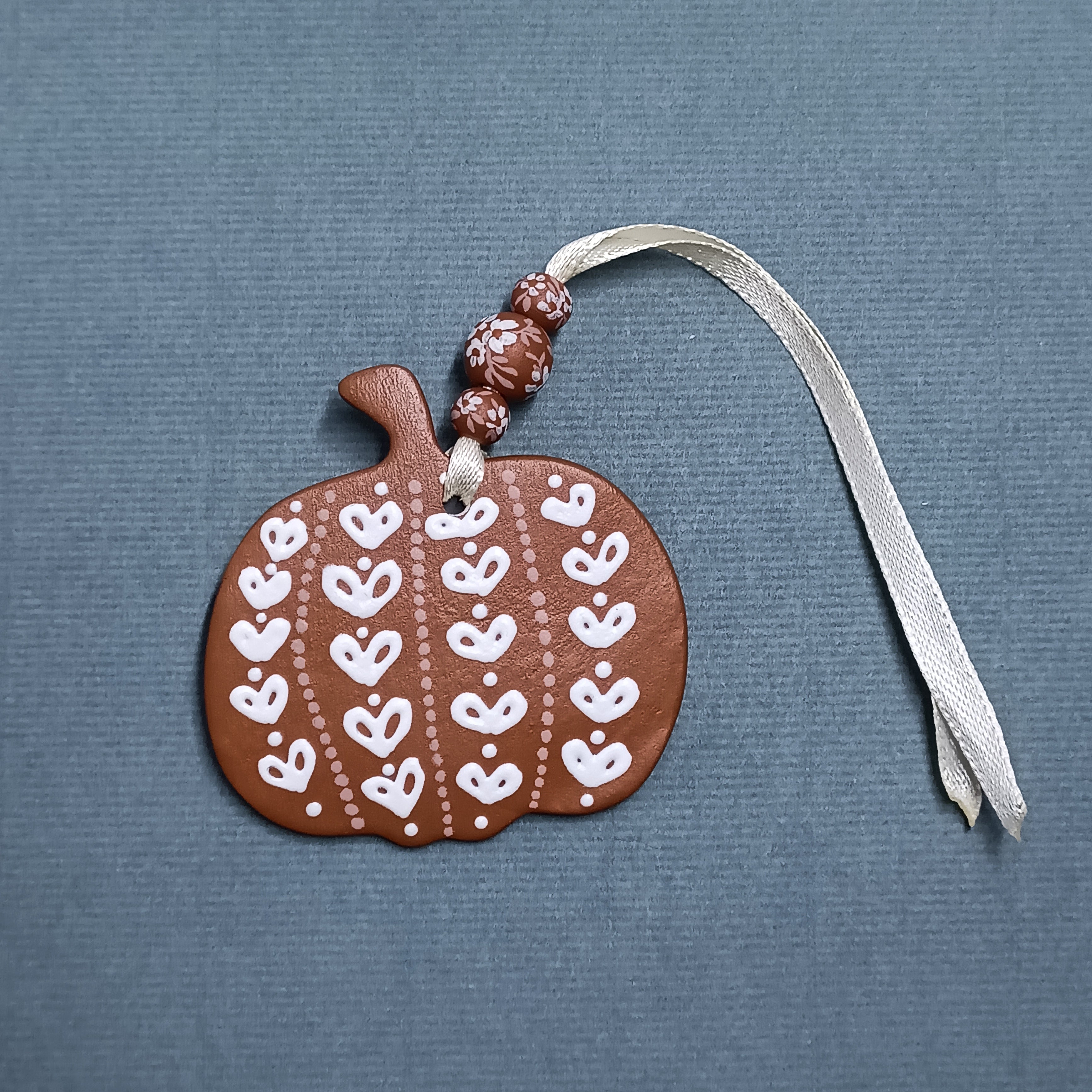 Gingerbread Pumpkin - Clay Ornament