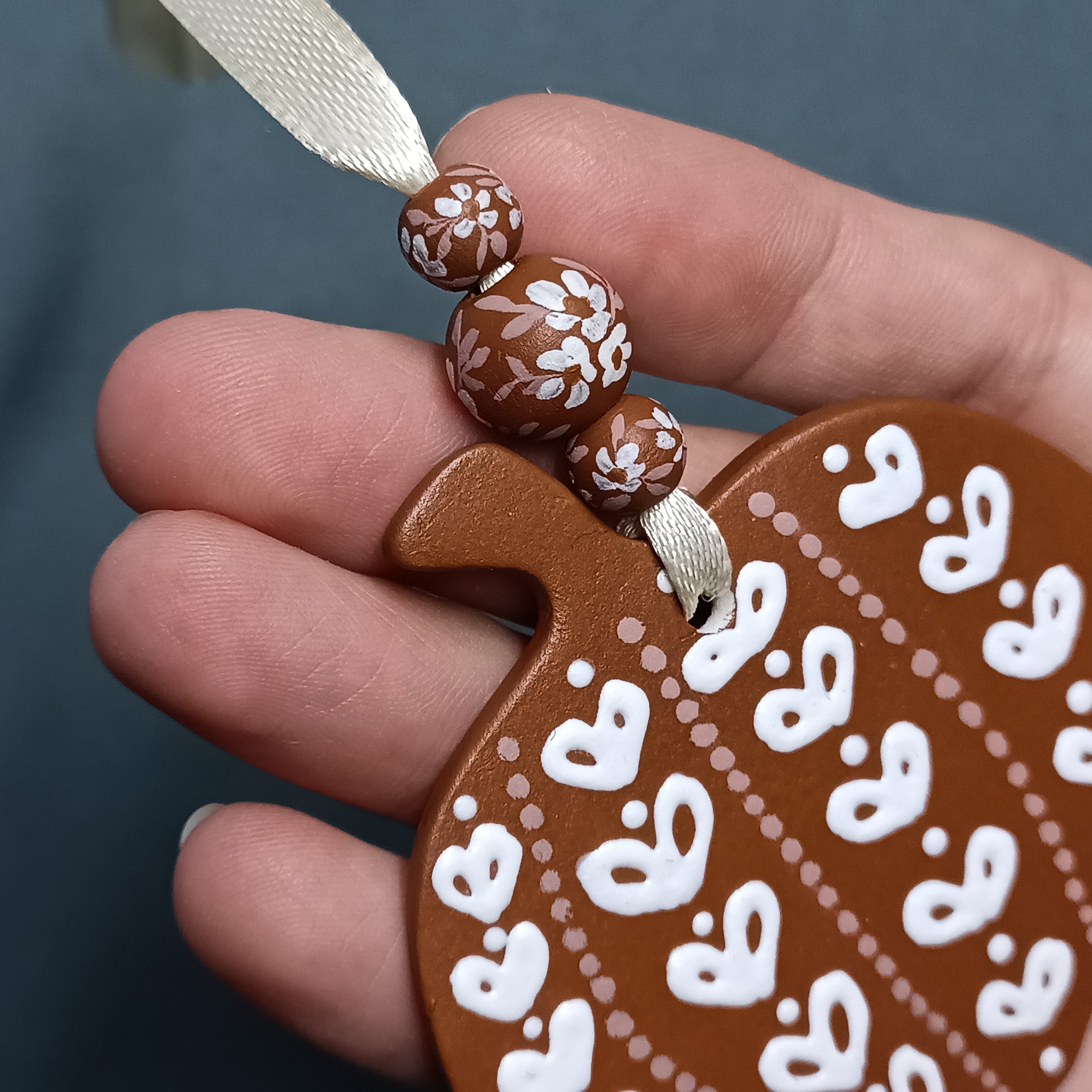 Gingerbread Pumpkin - Clay Ornament