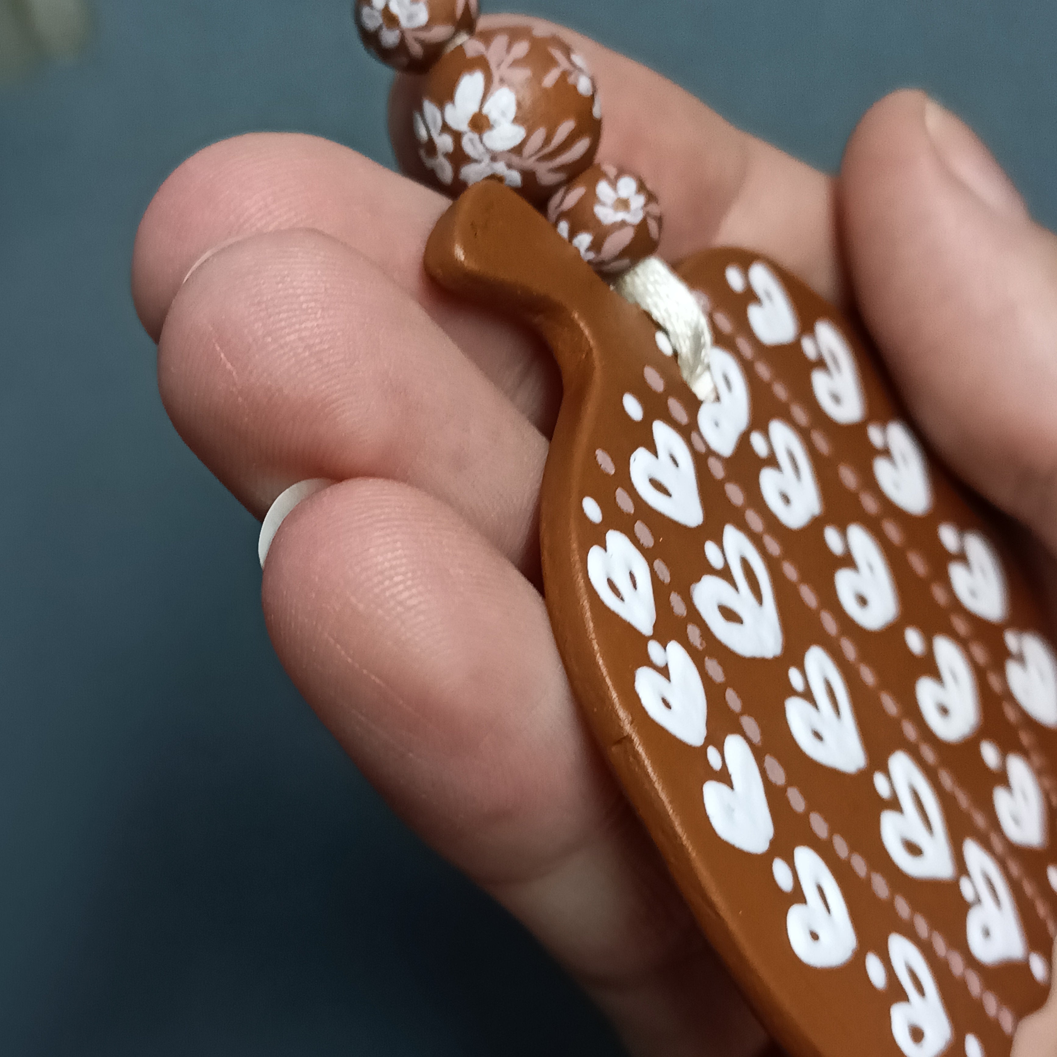 Gingerbread Pumpkin - Clay Ornament