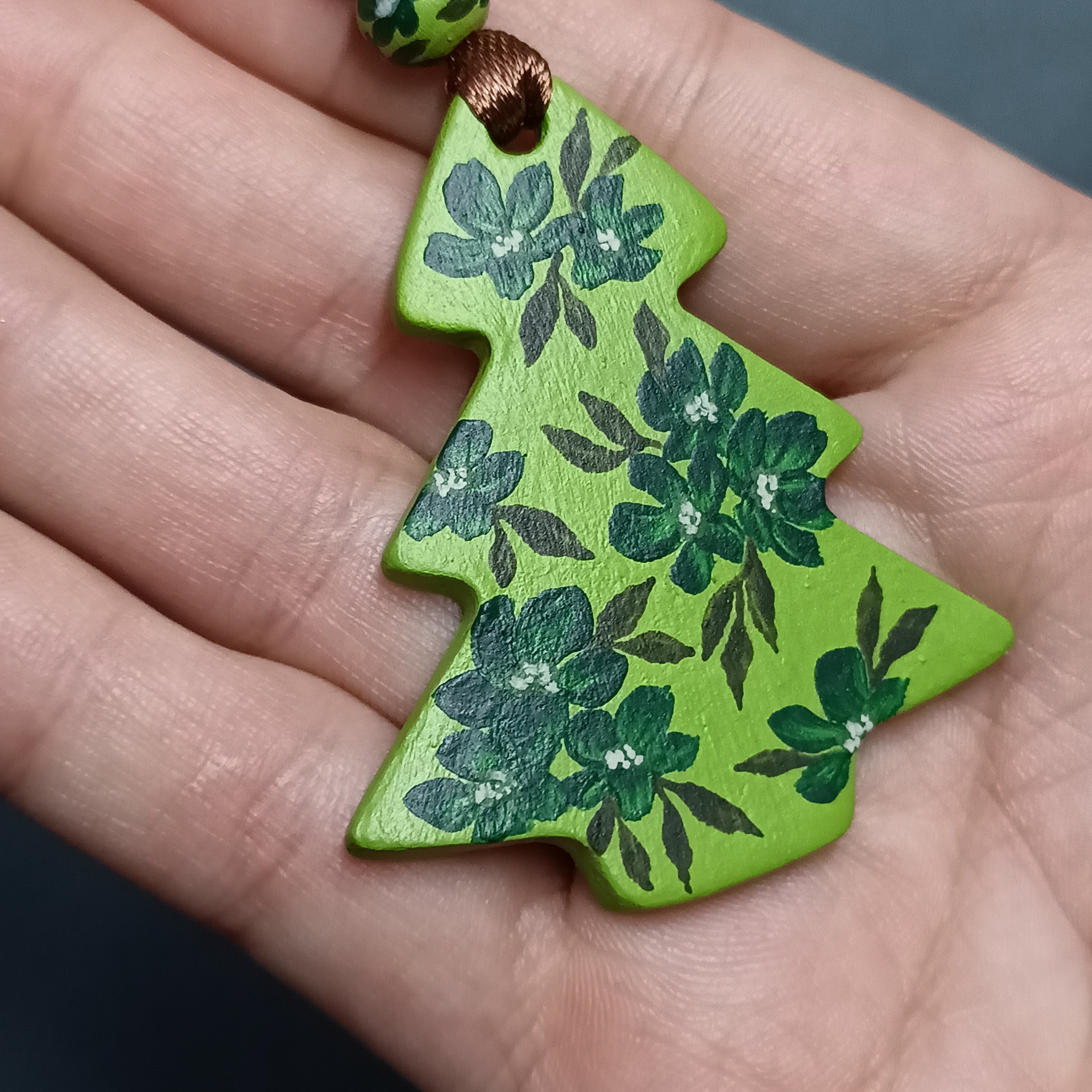 Green Tree - Clay Ornament