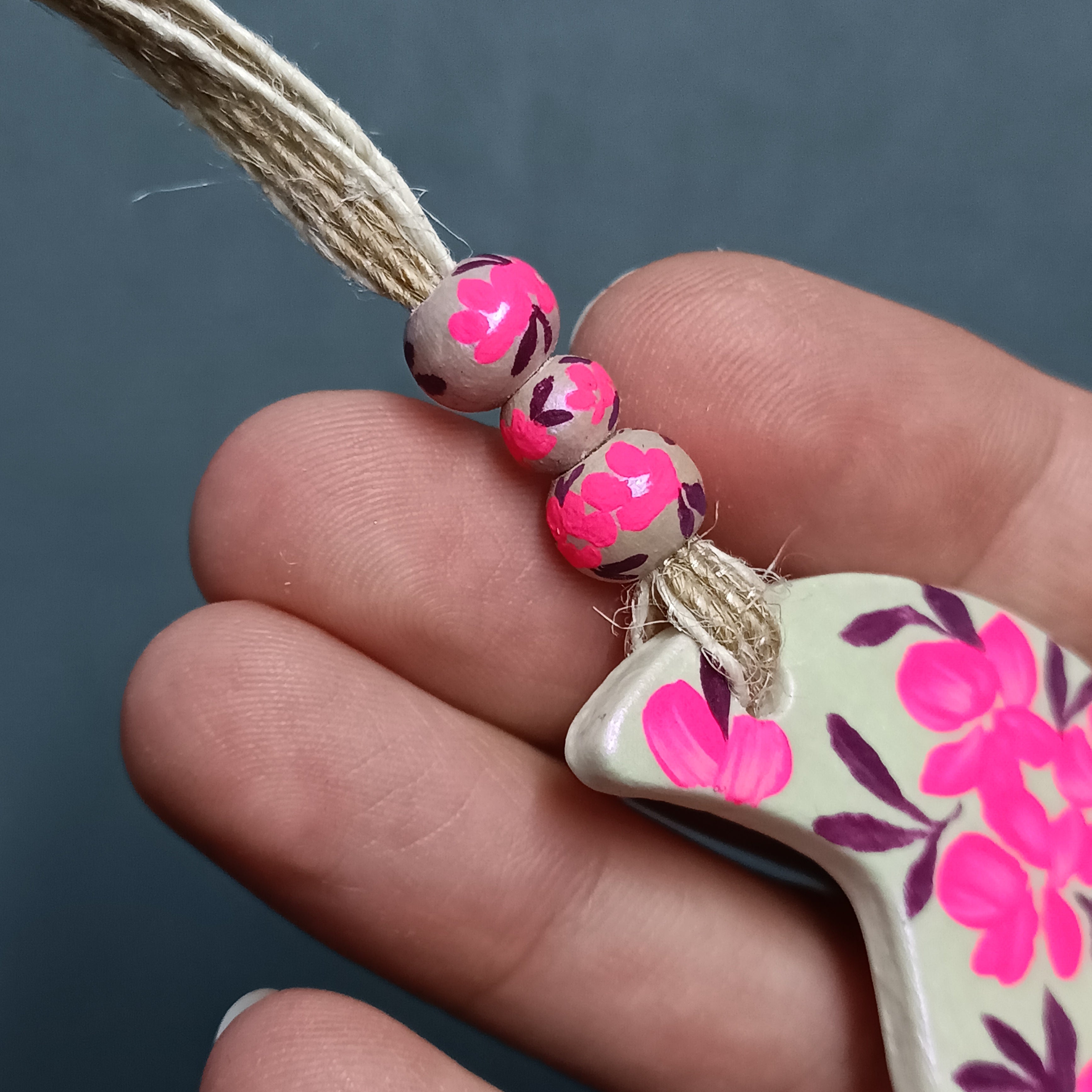 Pink Moon - Clay Ornament