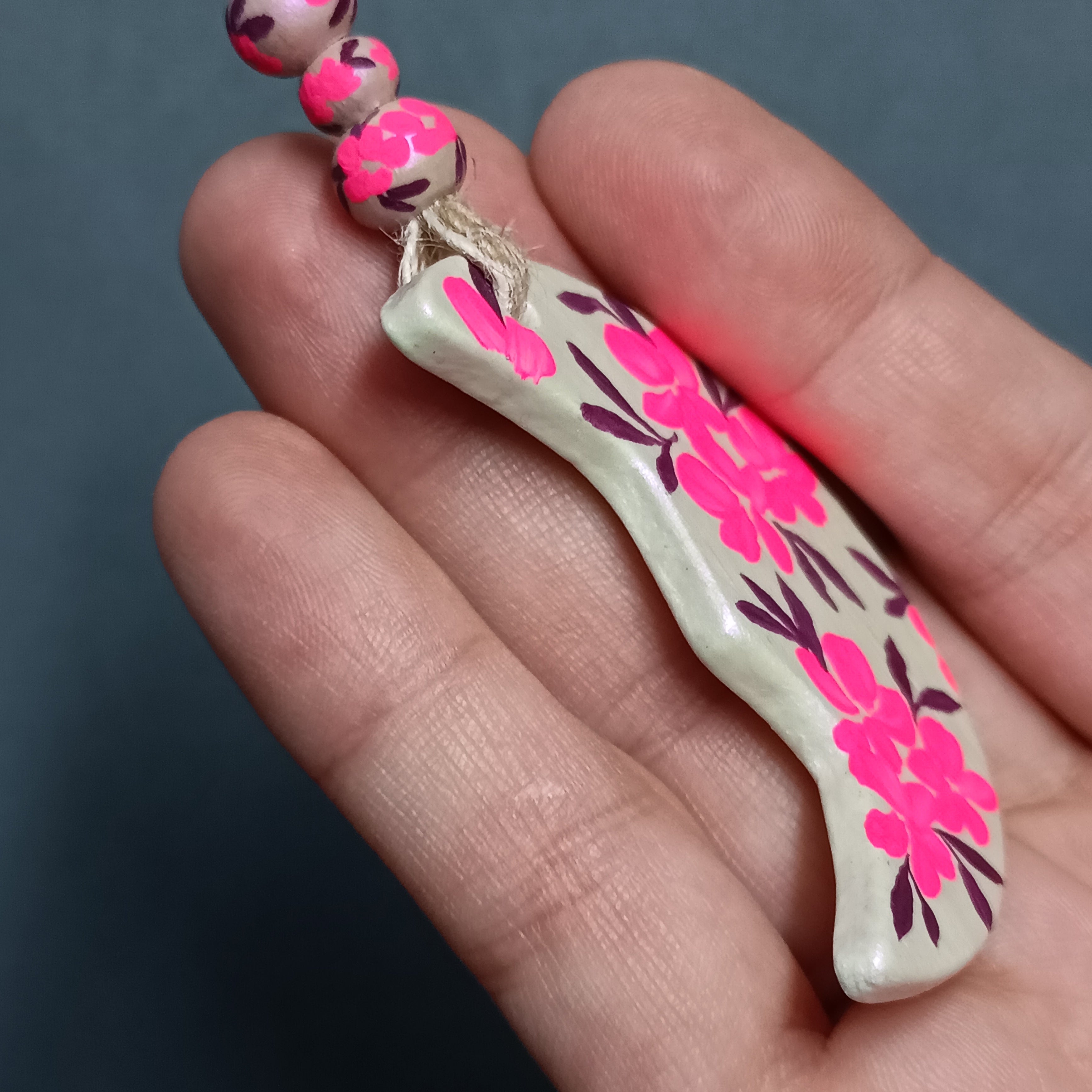 Pink Moon - Clay Ornament