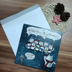 Caroling Choir Cats Greetings Card (Pack of 10)