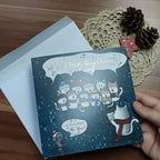 Caroling Choir Cats Greetings Card (Pack of 10)