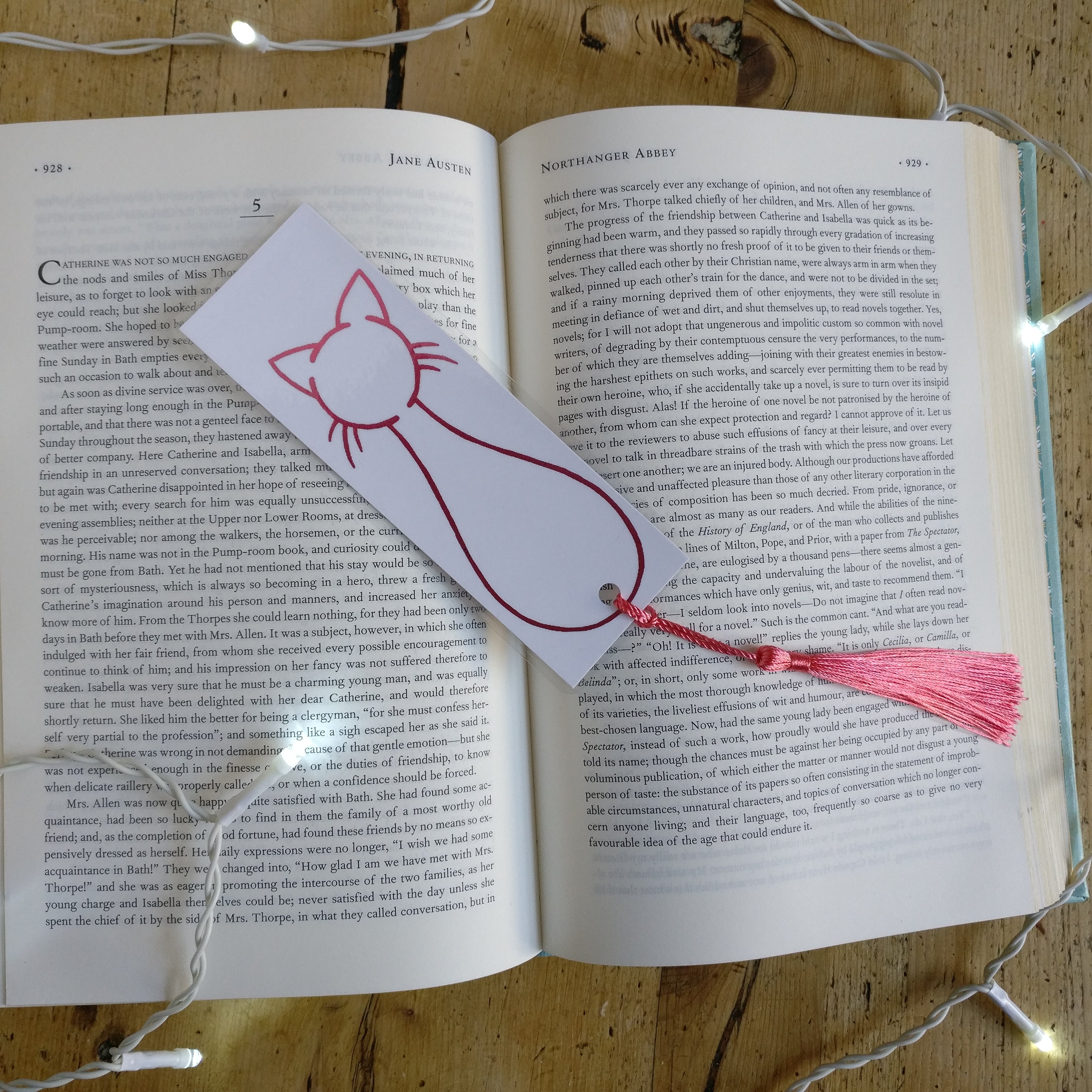 Tassel Tail Cat Bookmark - Foiled