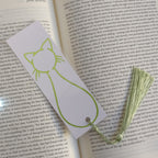Tassel Tail Cat Bookmark - Foiled