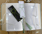 Tassel Tail Cat Bookmark - Foiled