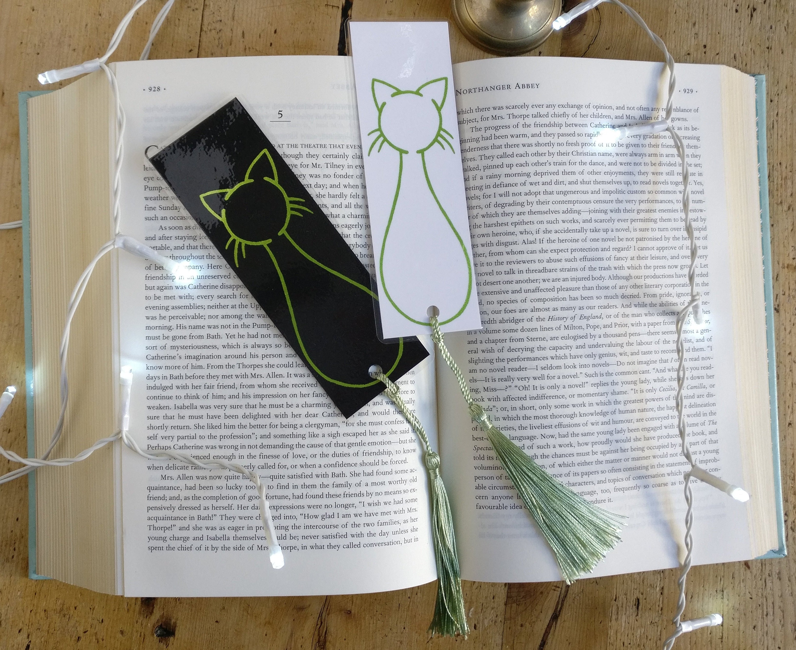 Tassel Tail Cat Bookmark - Foiled
