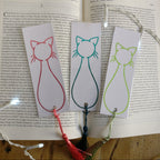 Tassel Tail Cat Bookmark - Foiled