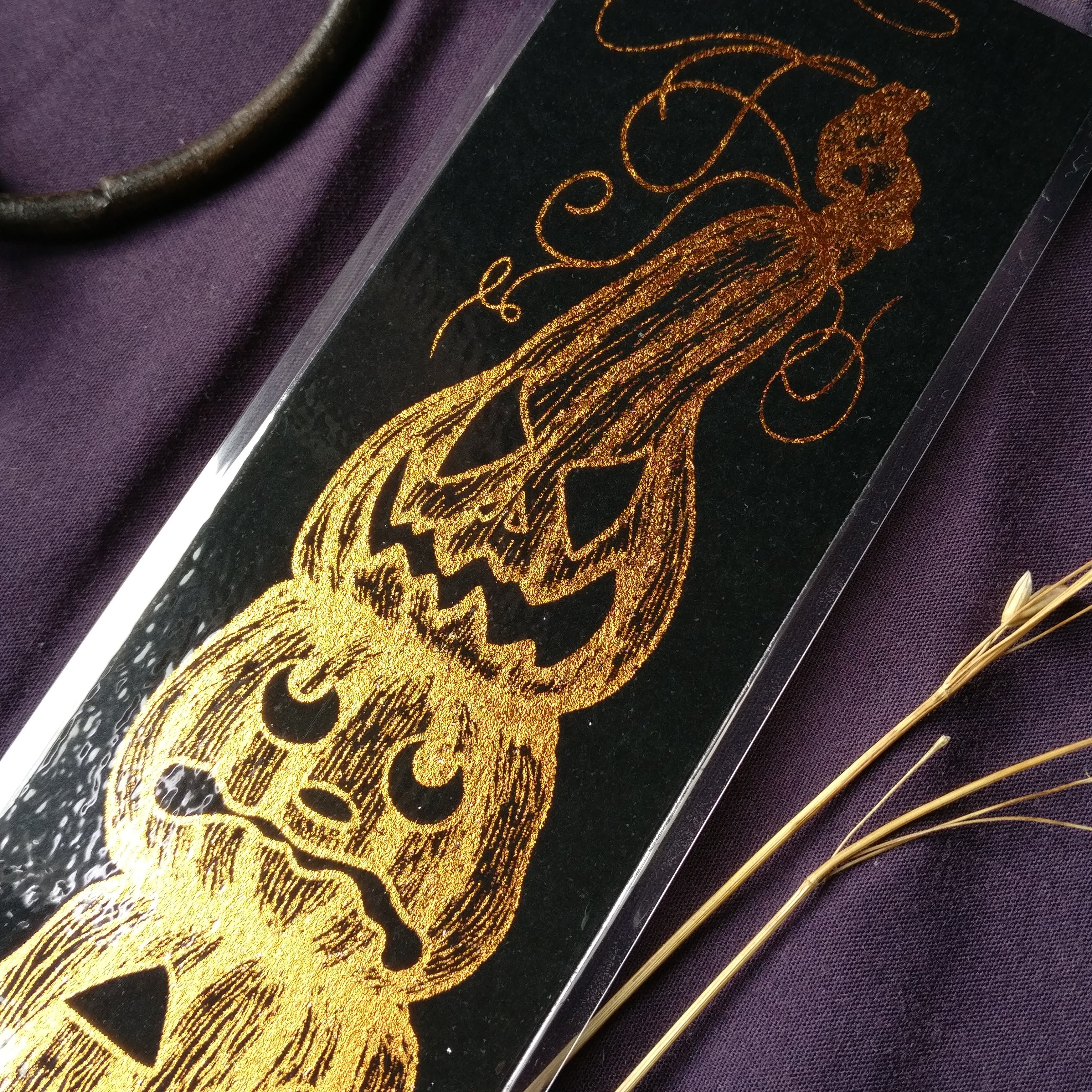 Pumpkin Trio Bookmark - Foiled