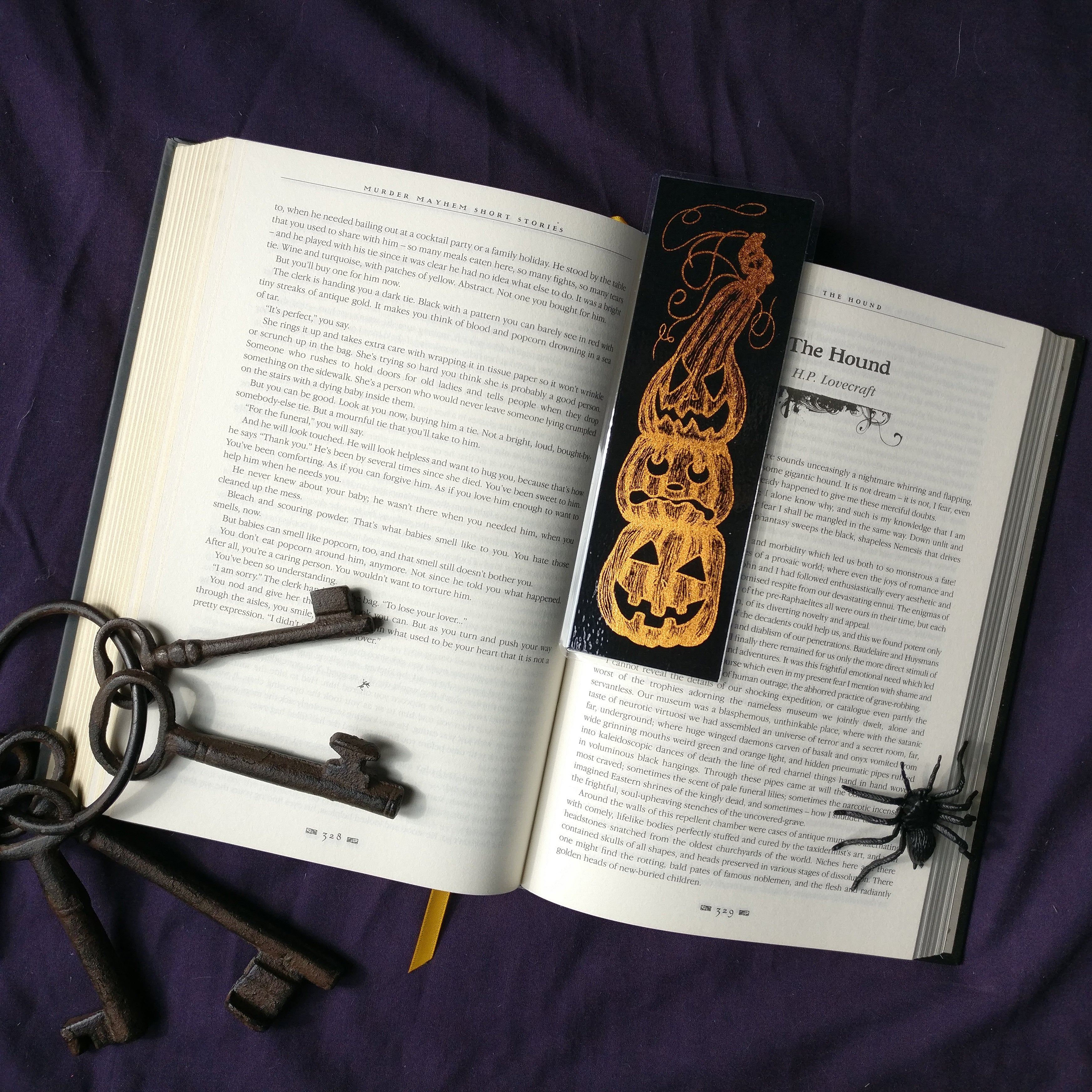 Pumpkin Trio Bookmark - Foiled