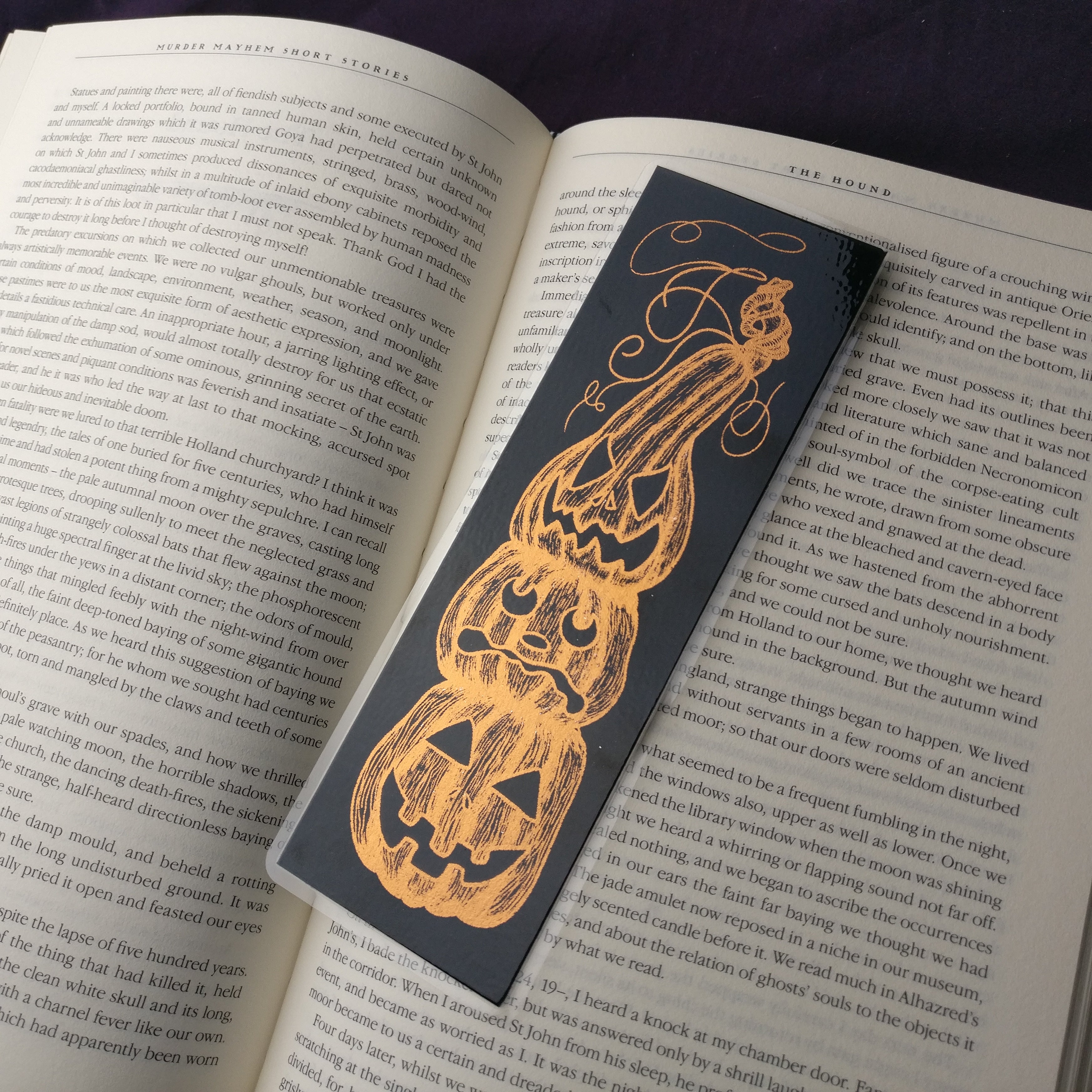 Pumpkin Trio Bookmark - Foiled