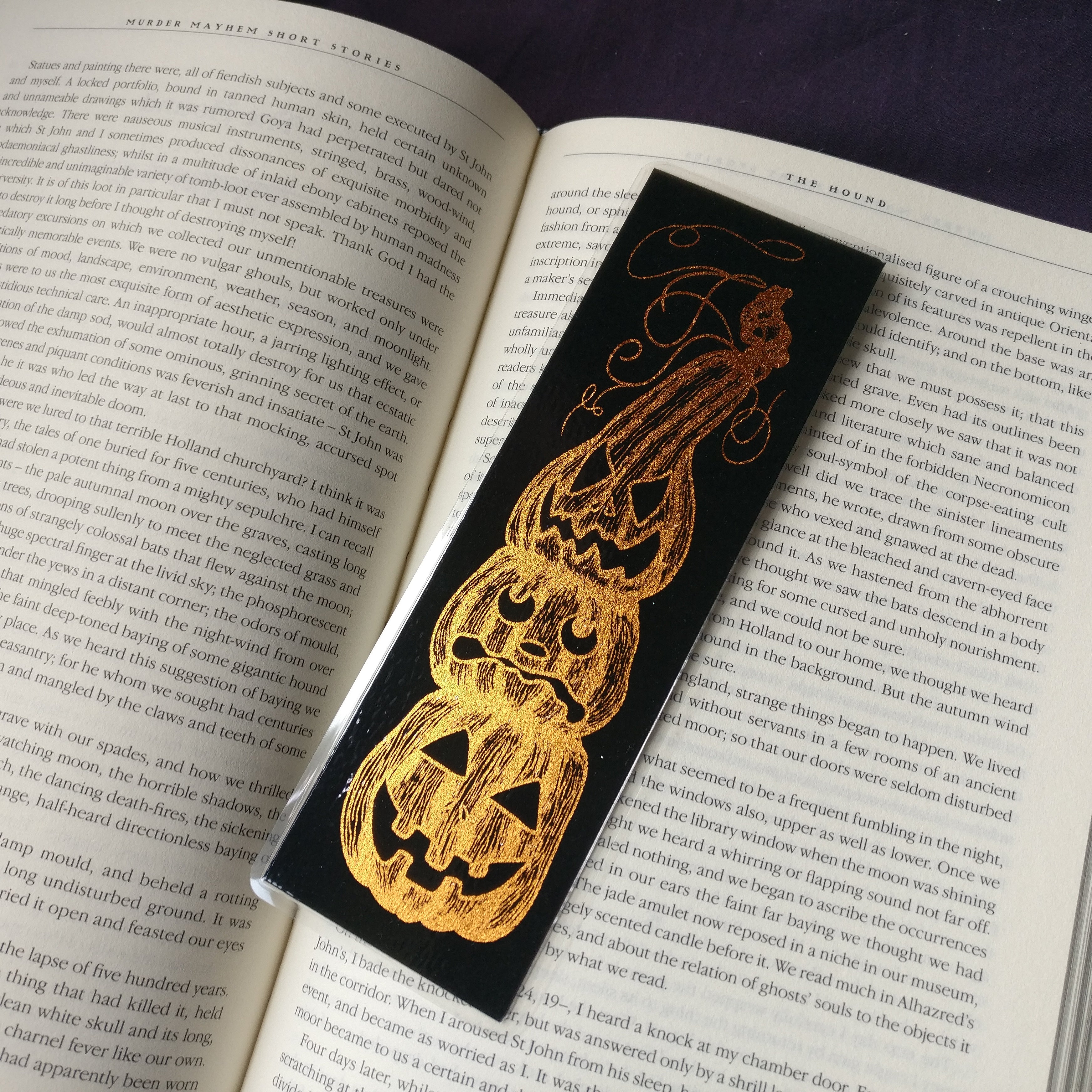 Pumpkin Trio Bookmark - Foiled