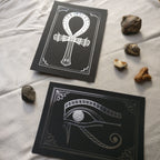 Egyptian Hieroglyphs - A4 Mounted Foil Print