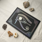 Eye of Horus Foil Print - A4 Mounted Egyptian Hieroglyphs