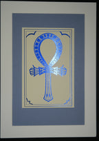 Egyptian Hieroglyphs - A4 Mounted Foil Print