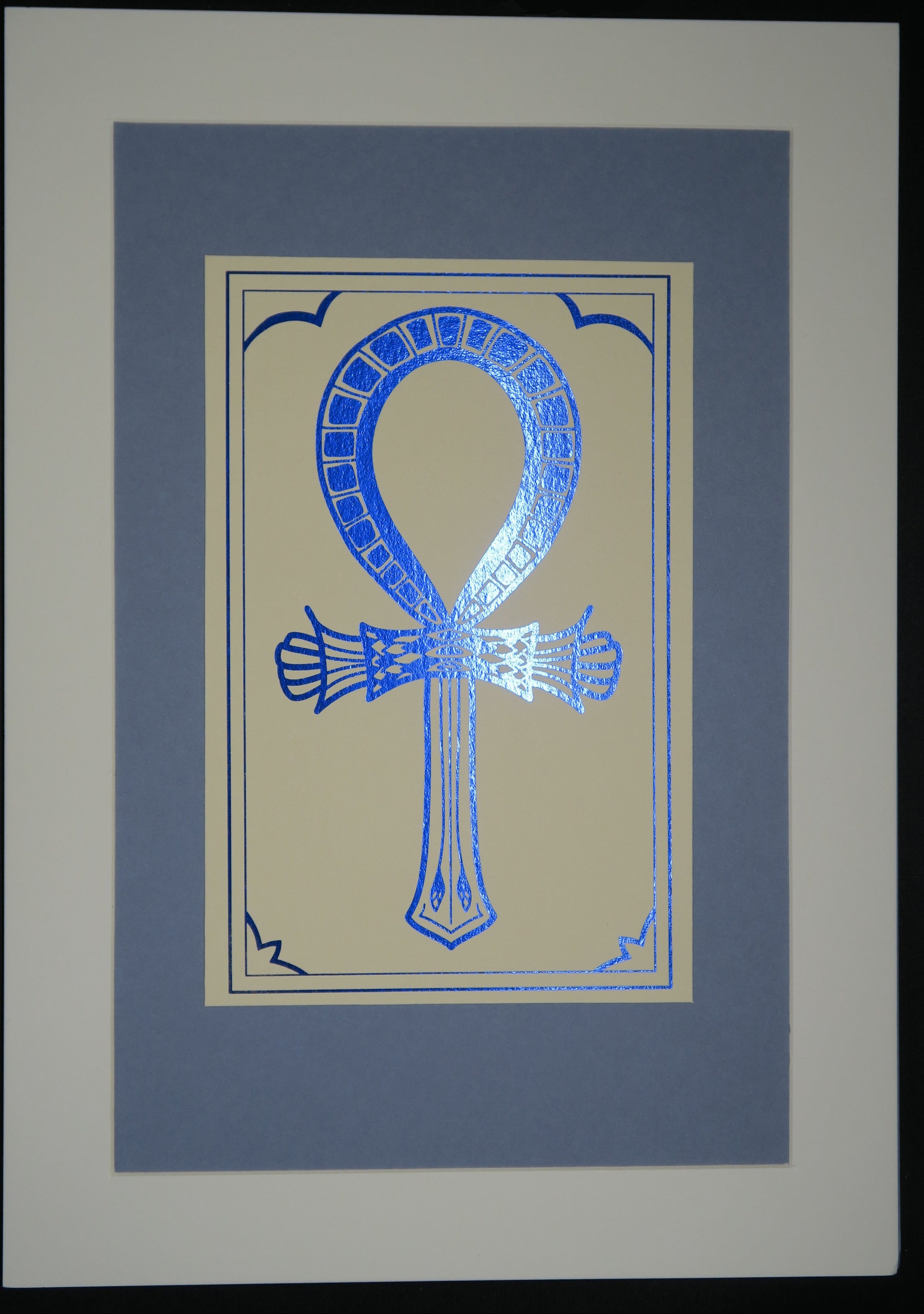 Egyptian Hieroglyphs - A4 Mounted Foil Print