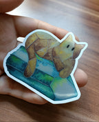 Crystal Cat Vinyl Sticker